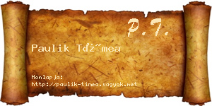 Paulik Tímea névjegykártya