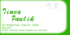 timea paulik business card